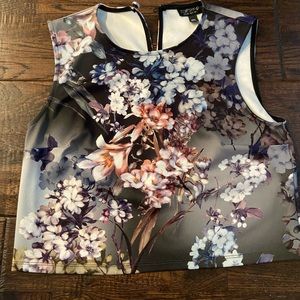 Top shop floral print crop top